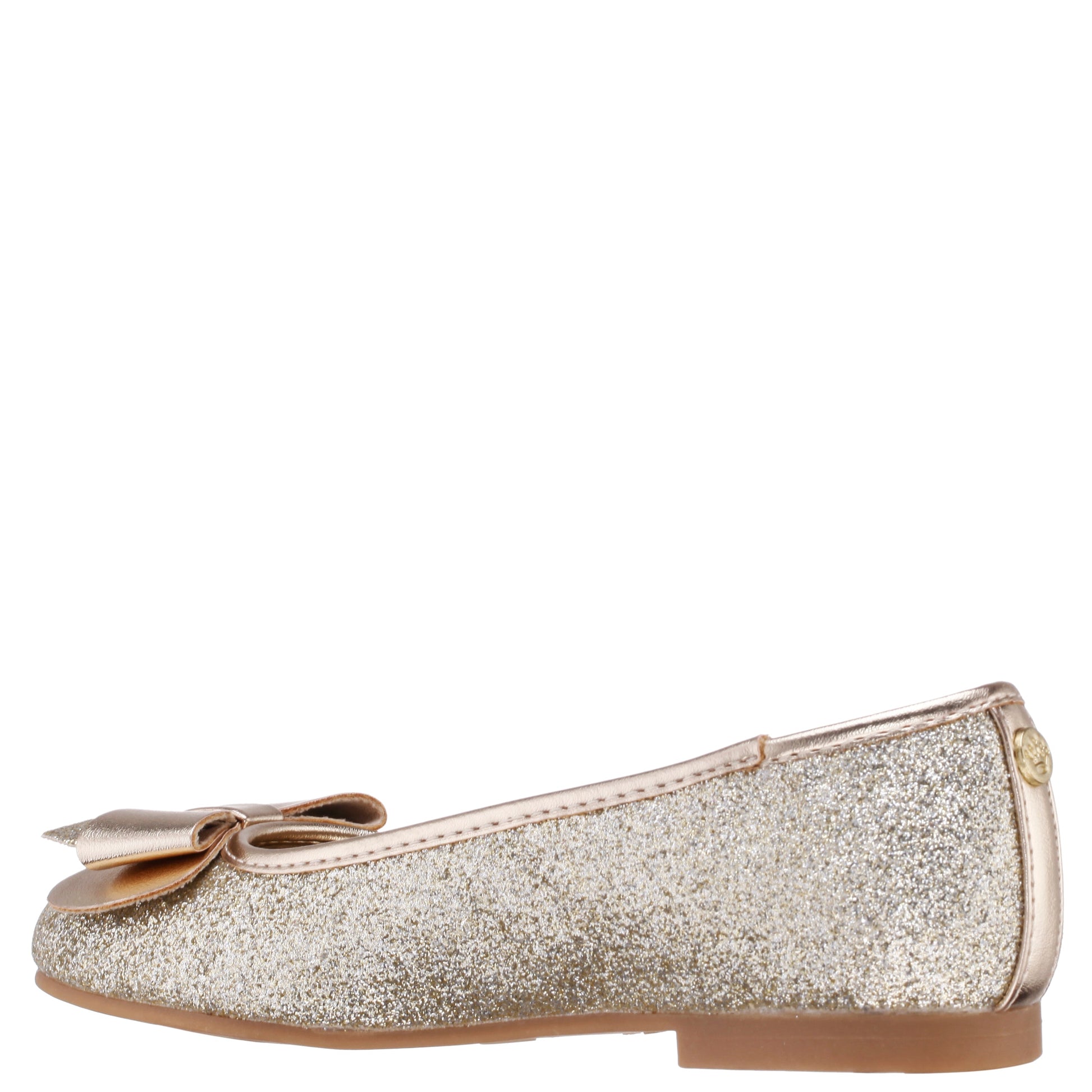 Girls Kenzee Platino Glitter Ballet Flats | Nina Shoes