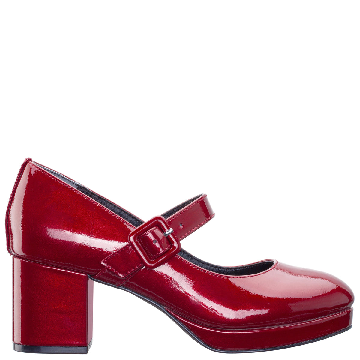 Girls Catalina Red Patent Adjustable Buckle Dress Shoes | Nina Shoes