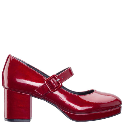 Girls Catalina Red Patent Adjustable Buckle Dress Shoes | Nina Shoes