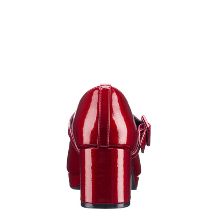 Girls Catalina Red Patent Adjustable Buckle Dress Shoes | Nina Shoes