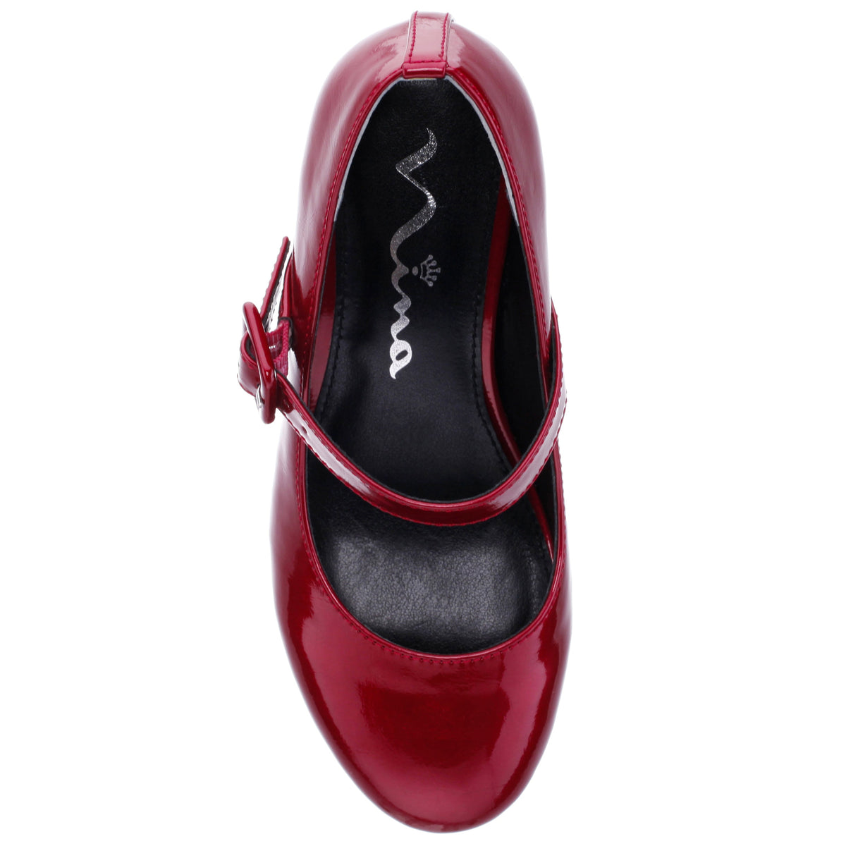 Girls Catalina Red Patent Adjustable Buckle Dress Shoes | Nina Shoes