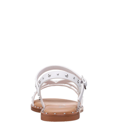 Girls Larsa White Studded Sandals | Nina Shoes