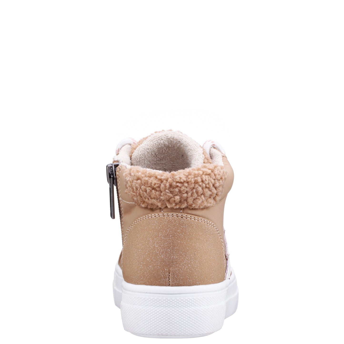 Girls Tricia Brown Inside Zip High Top Sneakers | Nina Shoes