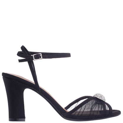 Allyce Black Block-Heel Sandals | Nina Shoes