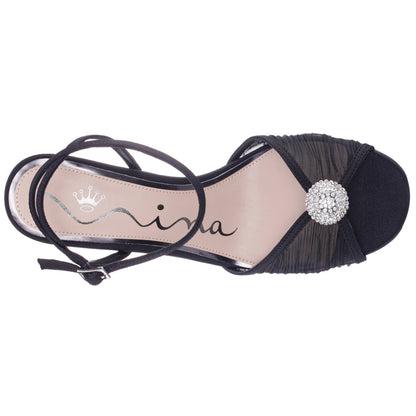 Allyce Black Block-Heel Sandals | Nina Shoes