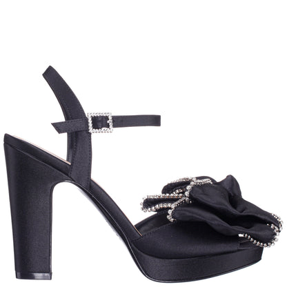 Sarai Black Ankle Strap High-Heel Platform Sandals | Nina Shoes