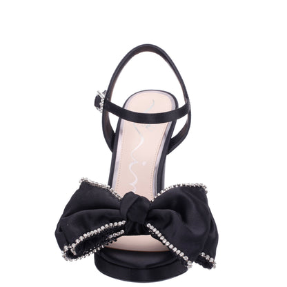 Sarai Black Ankle Strap High-Heel Platform Sandals | Nina Shoes