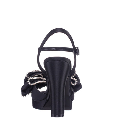 Sarai Black Ankle Strap High-Heel Platform Sandals | Nina Shoes
