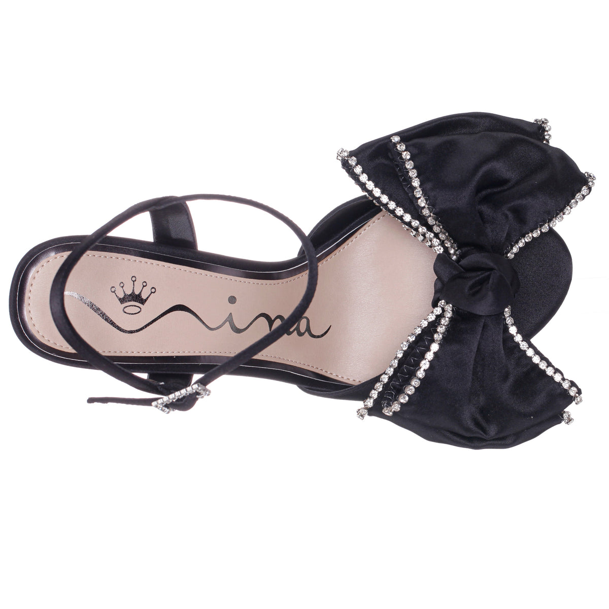 Sarai Black Ankle Strap High-Heel Platform Sandals | Nina Shoes
