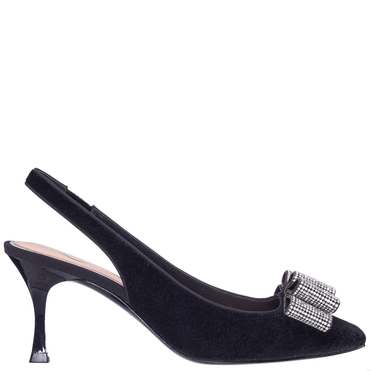 Jolanda Black Slip On Mid-Heel Dress Shoes | Nina Shoes
