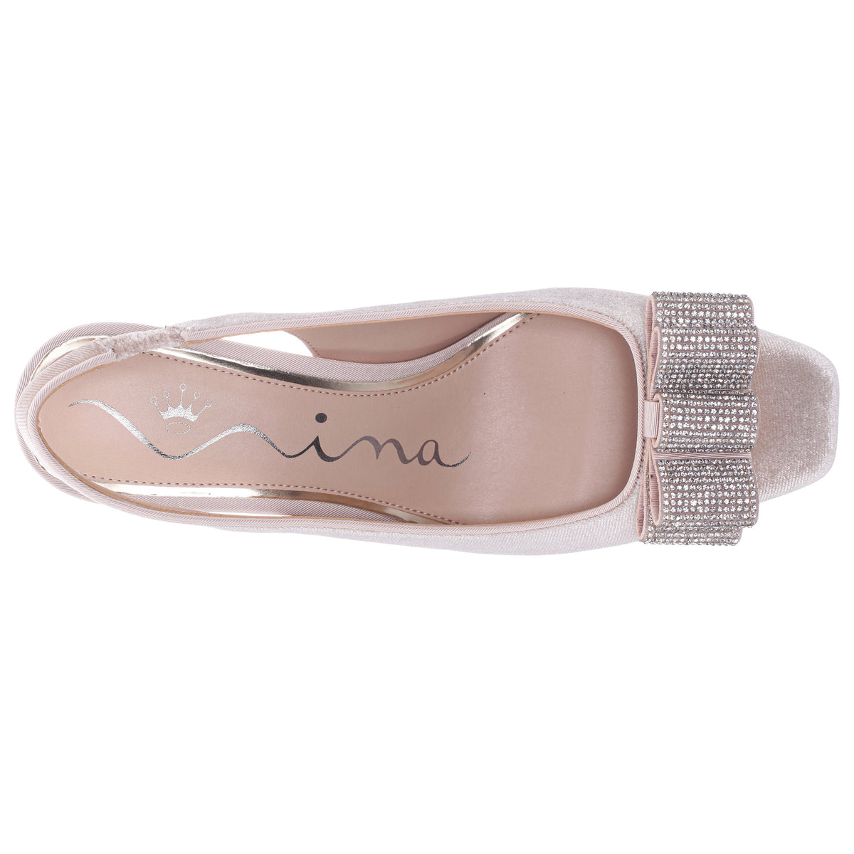 Jolanda Beige Slip On Mid-Heel Dress Shoes | Nina Shoes