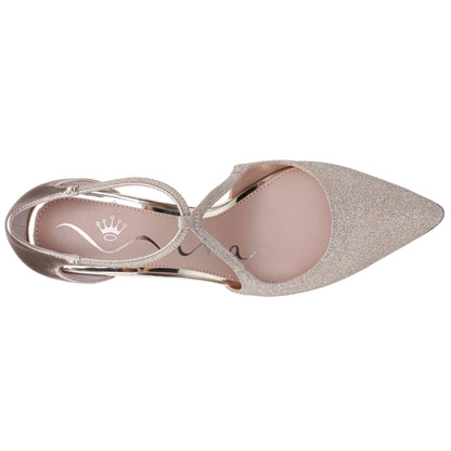 Netta Platino Vinyl Glitter and Foil High-Heel Pumps | Nina Shoes
