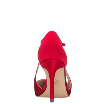 Netta Red Satin High-Heel Pumps | Nina Shoes