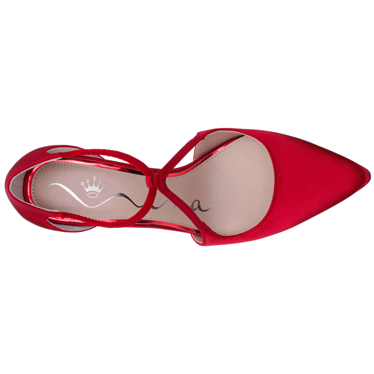 Netta Red Satin High-Heel Pumps | Nina Shoes