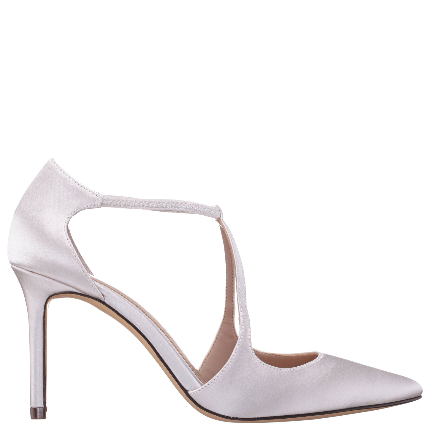 Netta White Satin High-Heel Pumps | Nina Shoes