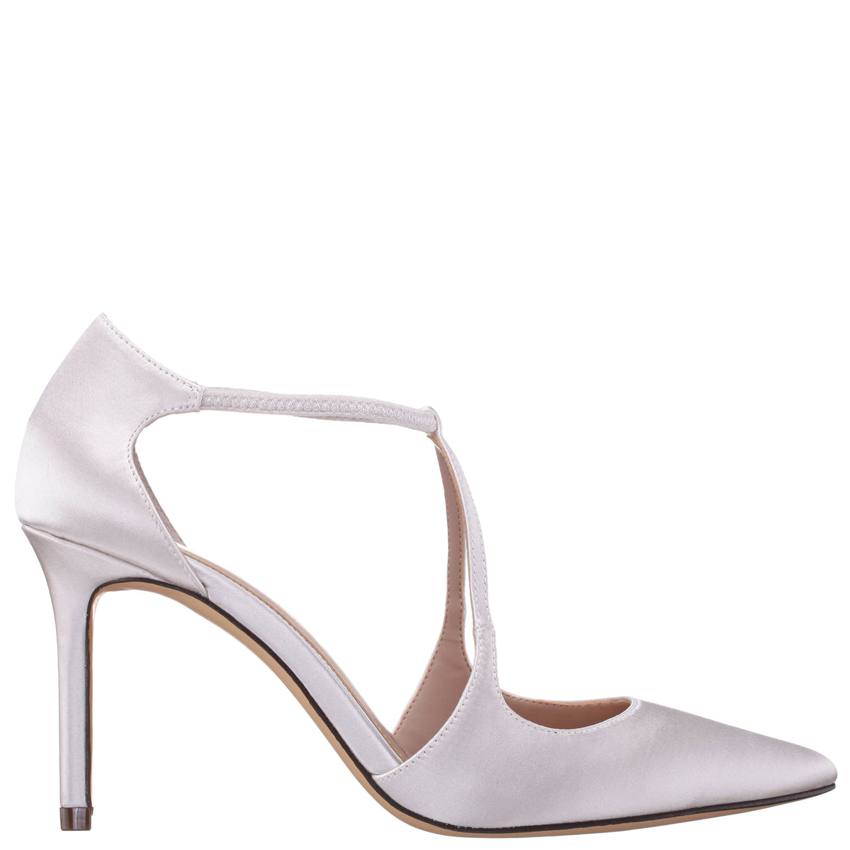 Netta White Satin High-Heel Pumps | Nina Shoes