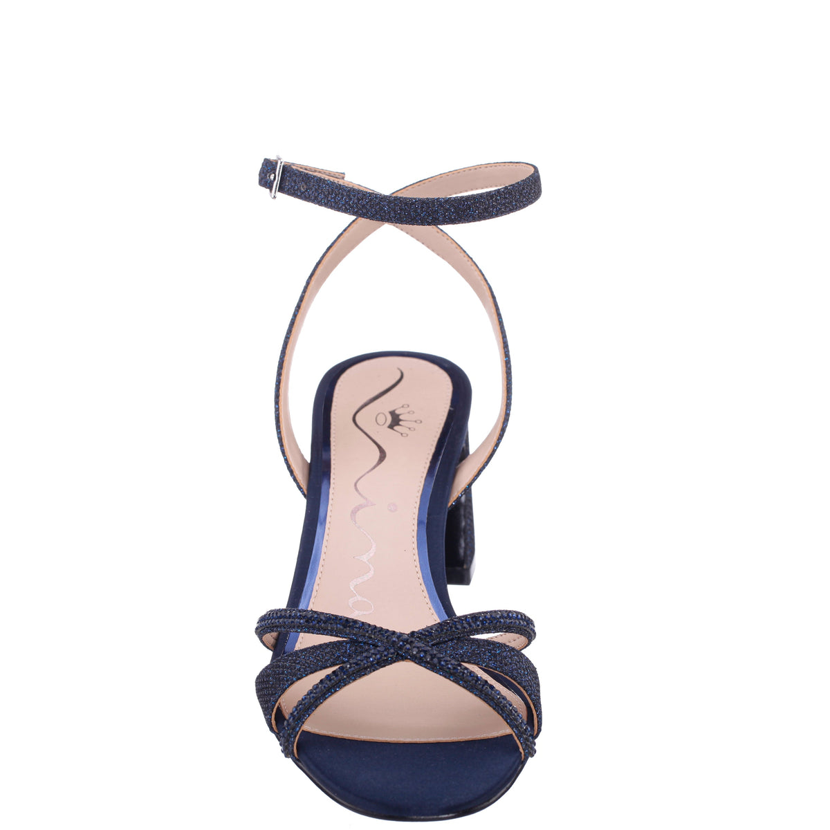 Bracha Blue Block-Heel Sandals | Nina Shoes