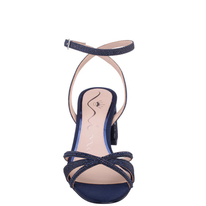 Bracha Blue Block-Heel Sandals | Nina Shoes