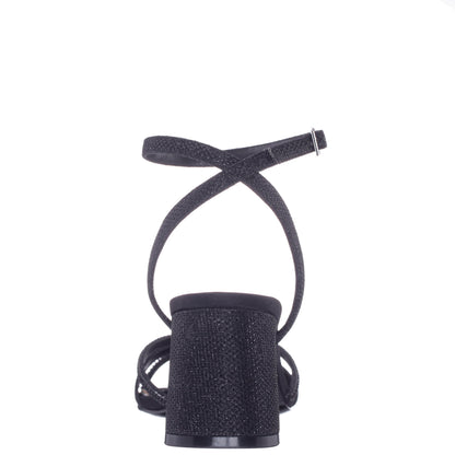 Bracha Black Block-Heel Sandals | Nina Shoes