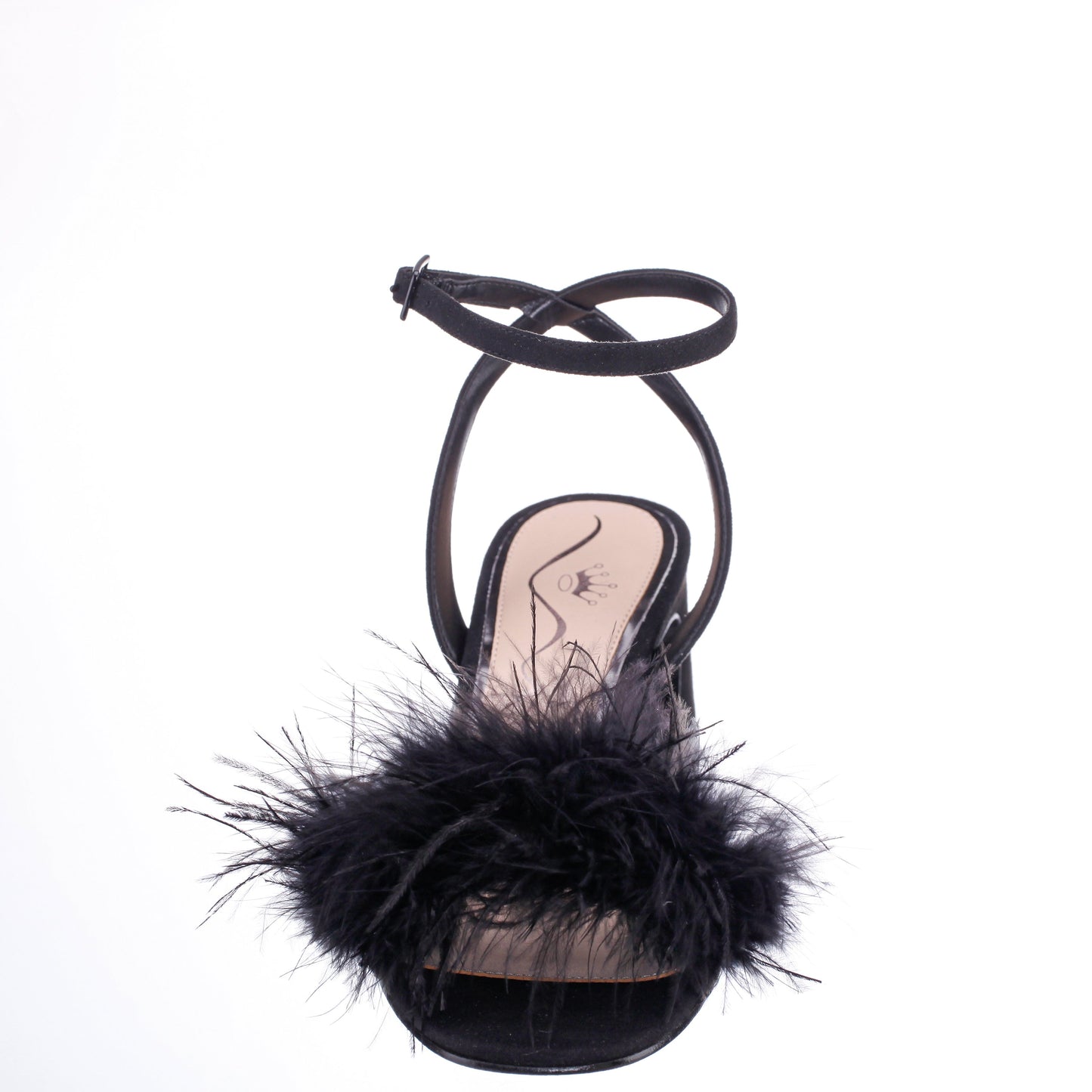 Bev Black Ankle Strap Mid-Heel Sandals | Nina Shoes