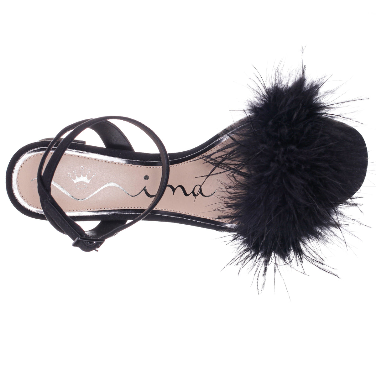 Bev Black Ankle Strap Mid-Heel Sandals | Nina Shoes