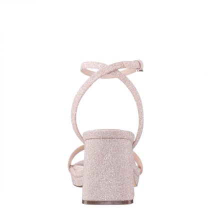 Bergen Beige Textured Block-Heel Platform Sandals | Nina Shoes