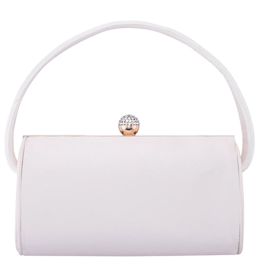 Khalani Beige Satin Handle Bag | Nina Shoes