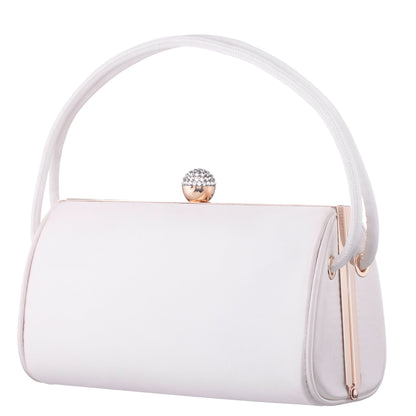 Khalani Beige Satin Handle Bag | Nina Shoes