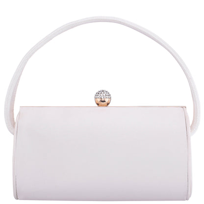 Khalani Beige Satin Handle Bag | Nina Shoes