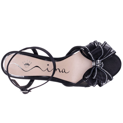 Vayda Black Ankle Strap High-Heel Sandals | Nina Shoes
