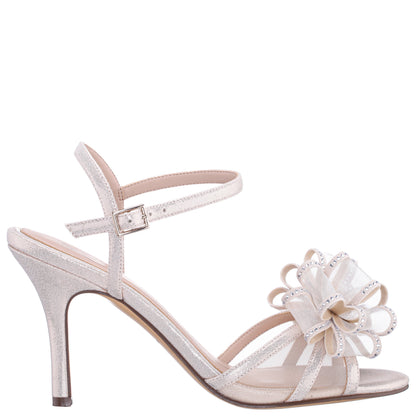 Vayda Platino Ankle Strap High-Heel Sandals | Nina Shoes