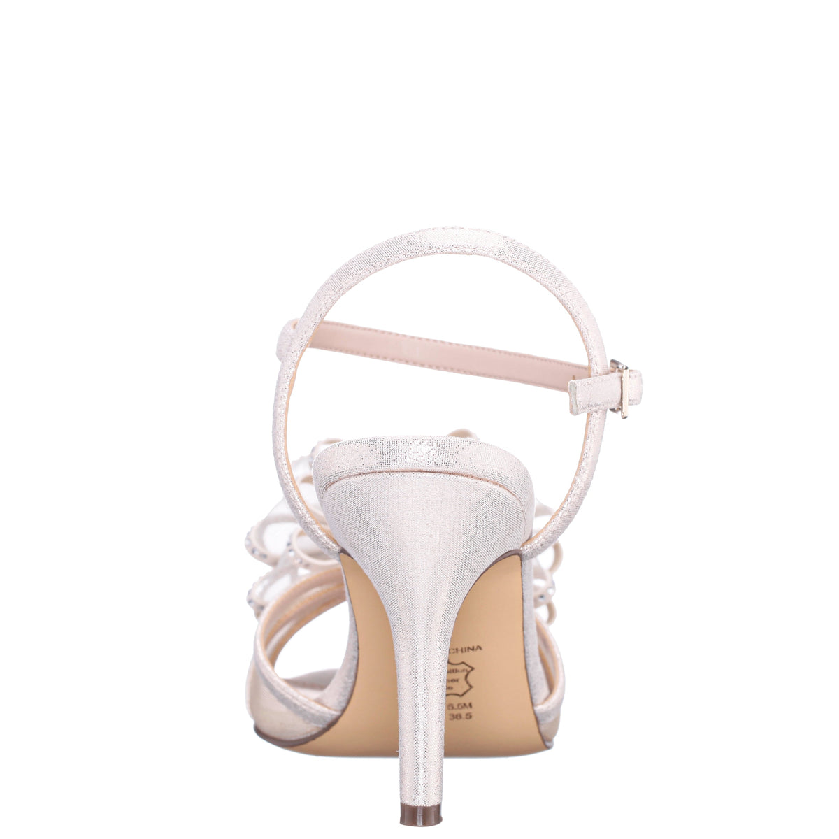 Vayda Platino Ankle Strap High-Heel Sandals | Nina Shoes