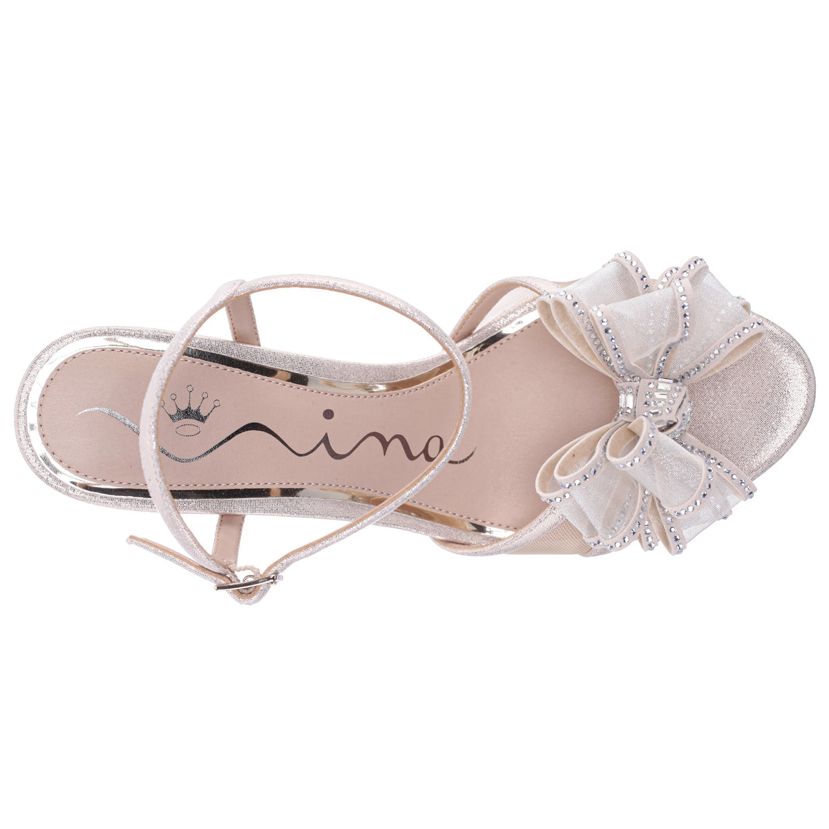 Vayda Platino Ankle Strap High-Heel Sandals | Nina Shoes