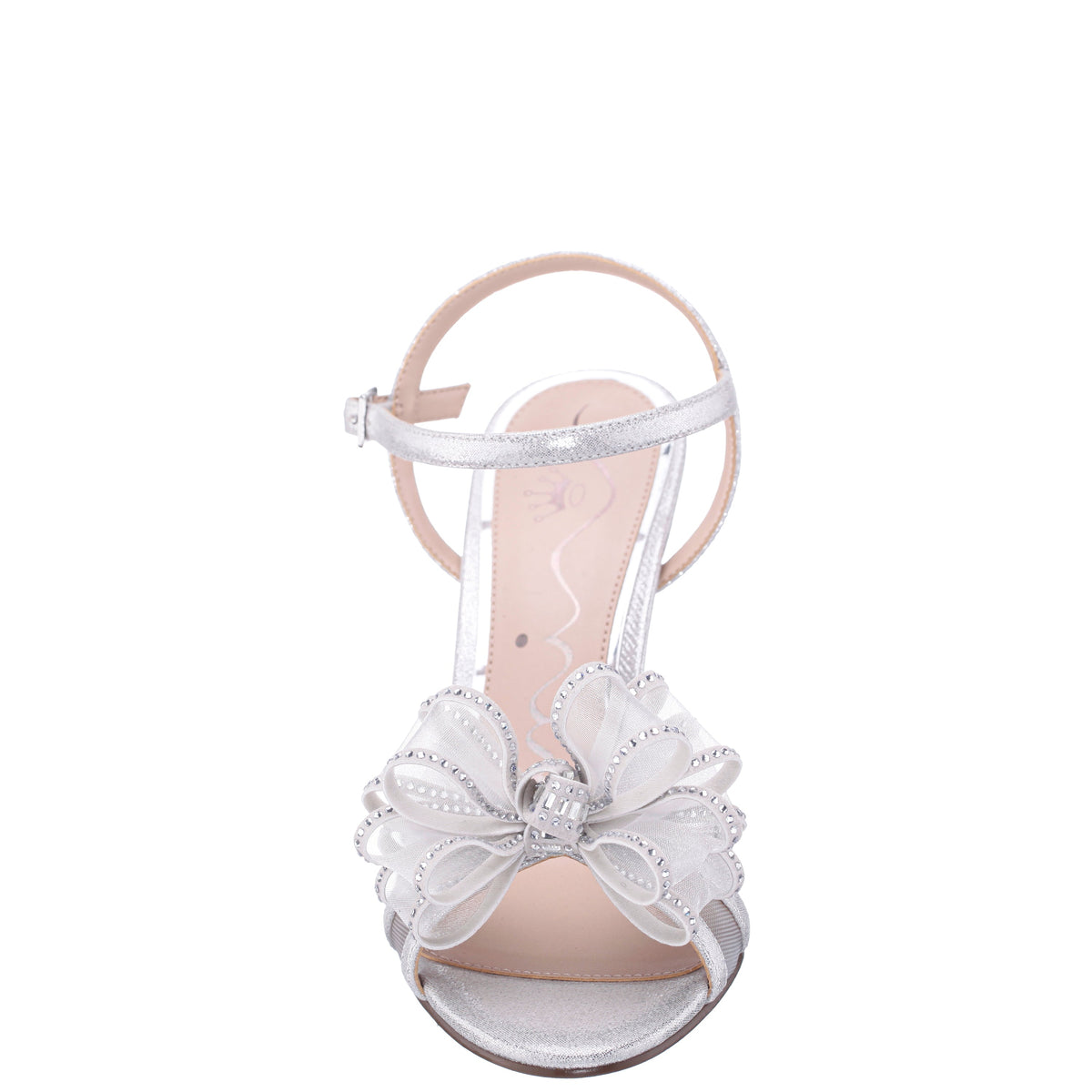 Vayda Silver Ankle Strap High-Heel Sandals | Nina Shoes