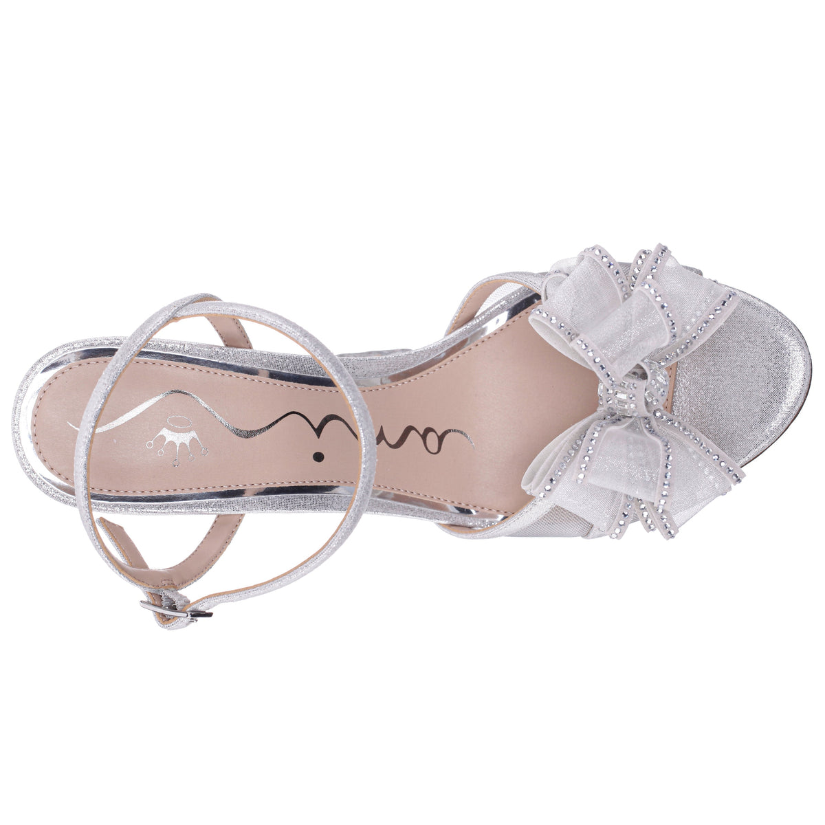 Vayda Silver Ankle Strap High-Heel Sandals | Nina Shoes